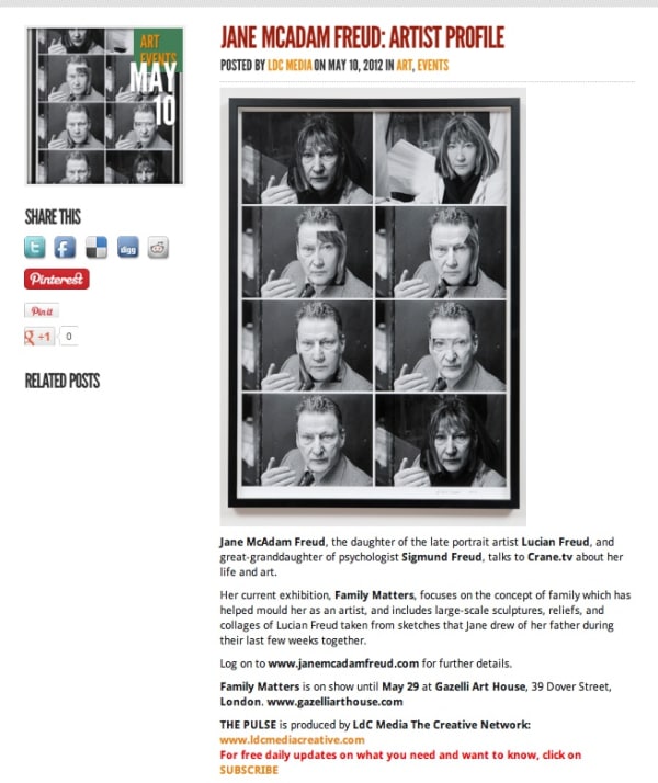 JANE MCADAM FREUD | THE PULSE MAGAZINE | MAY 2012