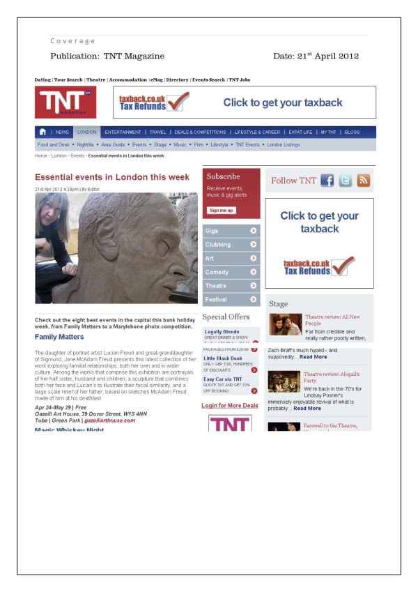JANE MCADAM FREUD | TNT MAGAZINE | APRIL 2012