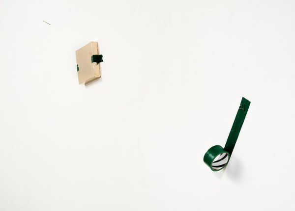 Shan Hur, Tape no. 3, bronze, plywood, variable installation, ed. 2 of 3, 2018.