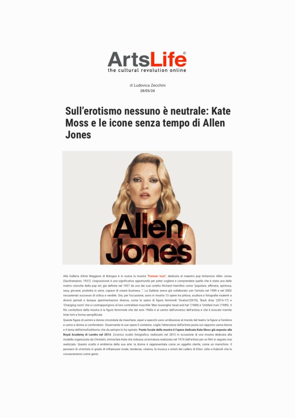 On Eroticism, No One Is Neutral: Kate Moss and the Timeless Icons of Allen Jones