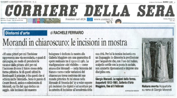 Morandi in chiaroscuro: the etchings on display