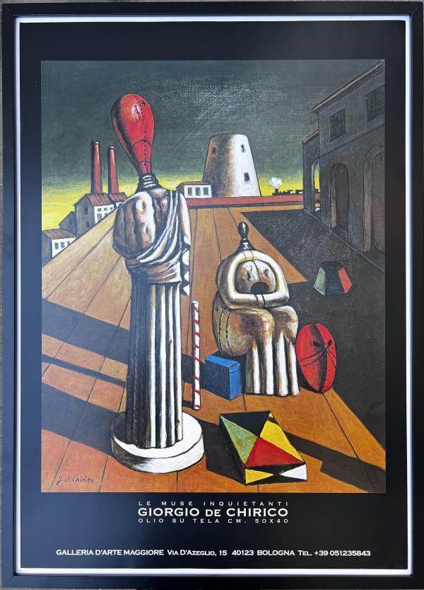 Giorgio de Chirico, Le Muse Inquietanti, affiche avec cadre