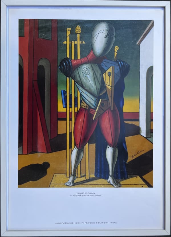 Giorgio de Chirico, Trovatore, affiche avec cadre