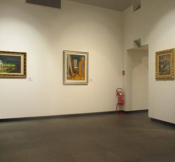Giorgio de Chirico. The labyrinth of dreams and ideas, Centro Saint-Bénin, Aosta, 2012 | Installation view