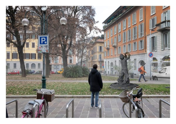 Rendering of Largo Richini in Milan with Sissi's monument to Margherita Hack, Ph. Riccardo Orsini | Courtesy of Deloitte Foundation © Maggiore g.a.m.