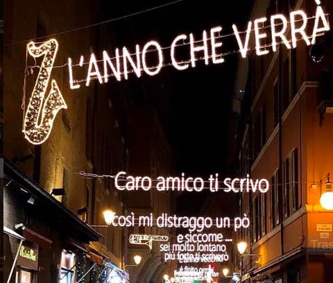 © Maggiore g.a.m. | Via D'Azeglio with the Christmas Lights dedicated to Lucio Dalla, Bologna 2018 / 2019