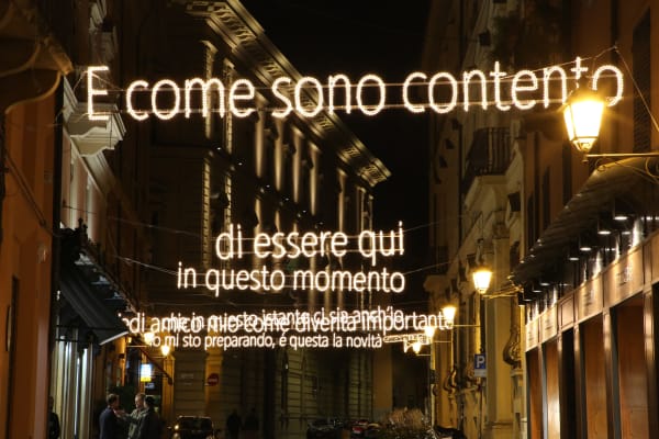 © Maggiore g.a.m. | Via D'Azeglio with the Christmas Lights dedicated to Lucio Dalla, Bologna 2018 / 2019