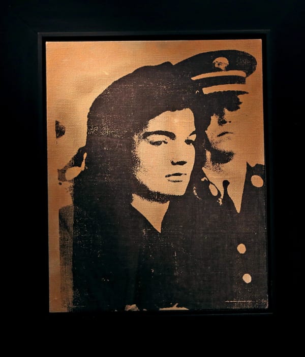 An Andy Warhol “Jackie” (1964), a work on canvas being shown at the Geoffrey Diner Gallery booth.Credit...Linda Rosier for The New York Times