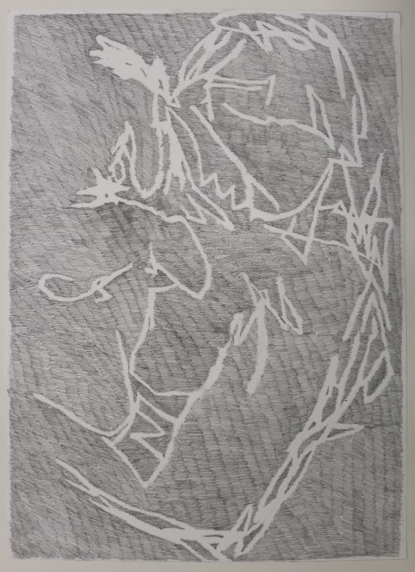 Stephanie Farmer Untitled (Reverse Epstein), 2017, graphite on paper, 84 x 60cm
