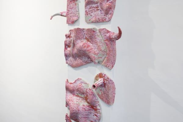 fig 32.01 blossom, 2021 Glazed ceramic 115 x 26 x 8 in 293 x 67 x 23 cm