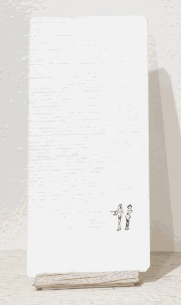 Rita Ponce de León Estamos juntas, estamos vivas, 2020. Ink on paper 5 x 10 cm 2 x 4 in