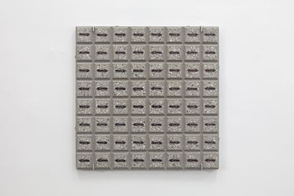 Duración interna, 2024 Biro ink on tile 40 x 40 x 2 cm 15 3/4 x 15 3/4 x 3/4 in