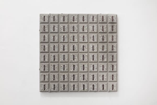 Duración interna, 2024 Biro ink on tile 40 x 40 x 2 cm 15 3/4 x 15 3/4 x 3/4 in