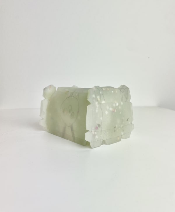 Juni Aranda Traces I, 2024 Platinum silicone with graphite and glitter transfer 10 x 8 x 7 cm 4 x 3 1/8 x 2 3/4 in