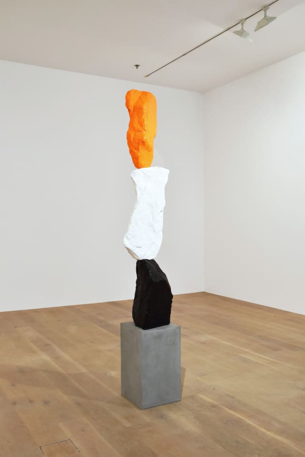 Rondinone 2016 Black White Orange Mountain Painted Stone And Stainless Steel With Pedestal Groeditn001 16