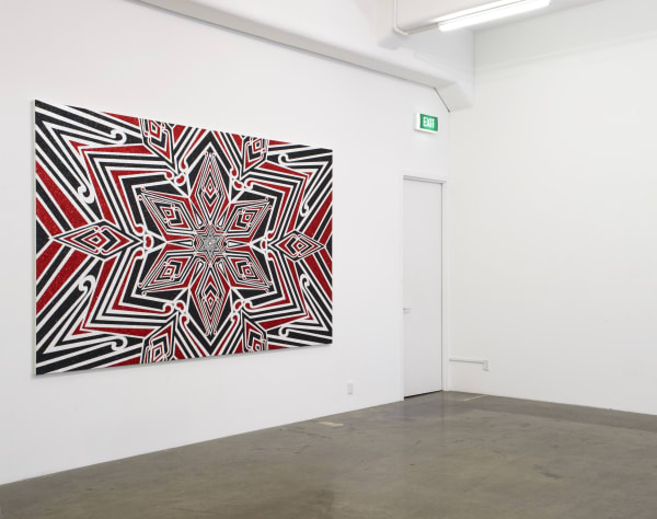 Paterson A Crucifixion 2012 Glitter And Mixed Media On Canvas 1950X3000Mm Installation