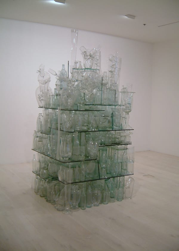 Clear Glass Stack Installation