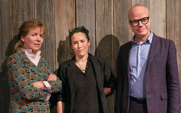 Katharina Grosse, Sarah Sze, And Hans Ulrich Obrist. Photo: Julien Gremaud