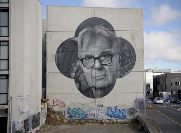 Mural of Max Gimblett by Owen Dippie Unveiled in Ponsonby