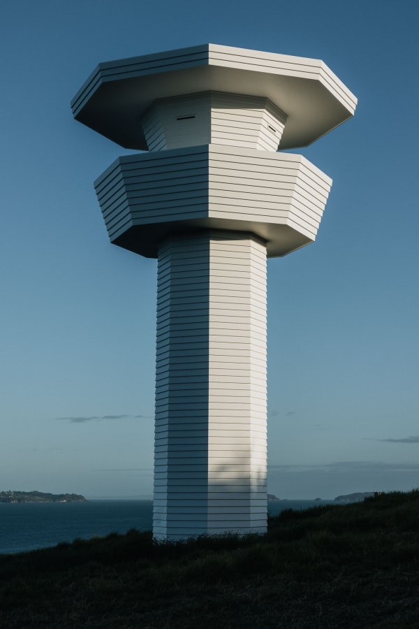 Brett Graham in 2024 Perpetual Guardian Sculpture on the Gulf