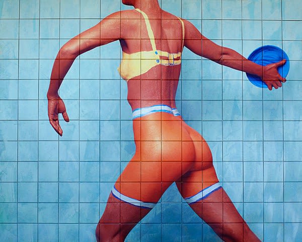 Метательница диска. 2011. Кафельная плитка, UV печать, дибондовая основа. 120Х150. Реди-мейд, звуковая инсталляция.