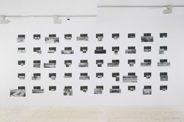 Is17001 Indre S Erpytyte Pedestal Grid 2017 Ink On Vinyl And Dibond 50 Parts Dimensions Variable