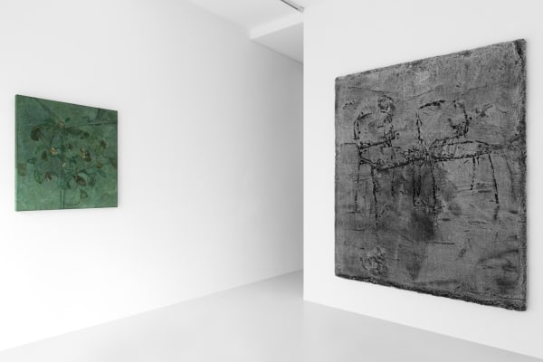 Michael Raedecker Camouflage Installation View Grimm 01