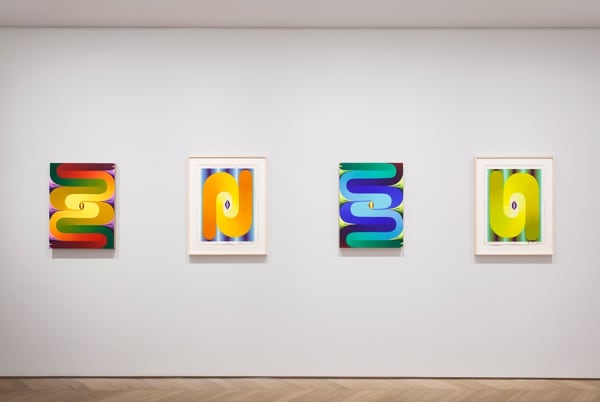 Installation view of Loie Hollowell Switchback. Courtesy of Pace Gallery, photo by Wang Xiang.