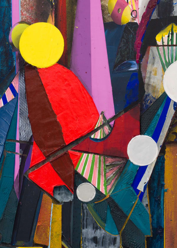 Symbiosis: Balla, 2019 Acrylic, sand and plaster on canvas mounted to wood panel, 202.9 x 103 x 6.5 cm | 79 7/8 x 40 1/2 x 2 1/2 in