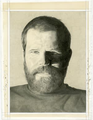 Portrait of the artist. Pencil on paper by Phong Bui.