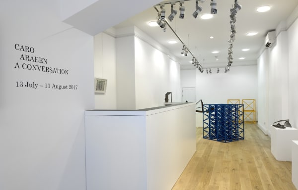 Caro/Araeen, A Conversation (installation shot)