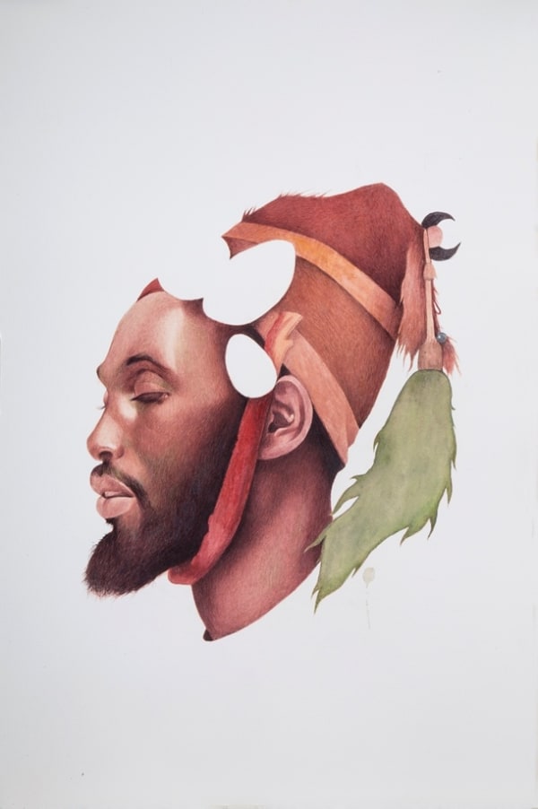 Irfan Hasan, Moor in a headdress, After José Tapiro, 2016