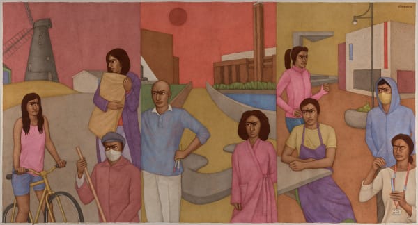 Shanti Panchal - Endurance, Study for Mural, 2022