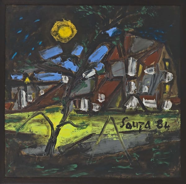 Francis Newton Souza (1924-2002) Haunted House, 1984 Oil on board 61 x 61cm. (24 x 24in.)