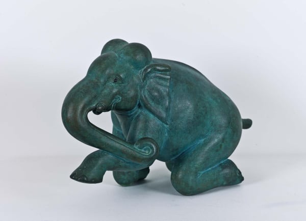 Dhruva Mistry (b. 1957) White Elephant, 1989-90 Bronze, edition of 5 40 x 18 x 27cm. (15 ¾ x 7...