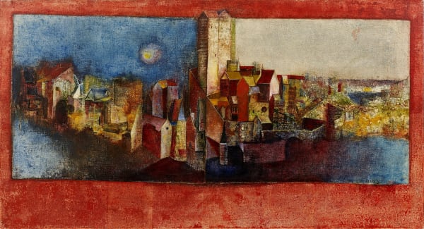 Sadanand K. Bakre (1920-2007) Untitled, (Landscape), 1965 Oil on canvas 56 x 102cm. (22 x 40 1/8in.)