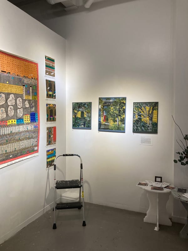 Dapper Bruce Lafitte drawings, ink on paper (2024) Eddie Hebert paintings, acrylic on canvas and wood panel (2024)