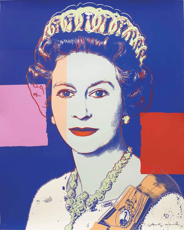 Queen Elizabeth II F.S. II 337, from Reigning Queens, 1985 Screen print with diamond dust on Lenox Museum Board 39 3/8 x 31 1/2 in 100 x 80 cm Royal Edition of 30 Series: Reigning Queens