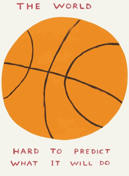 David Shrigley The World, 2020 Screenprint 29 1/2 x 22 in 75 x 56 cm Edition of 125