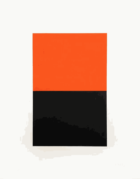 Ellsworth Kelly Untitled (Orange/Black), 1972 Lithograph in colors on Rives BFK 34 1/8 x 26 7/8 in 86.7 x 68.3 cm Edition of 125