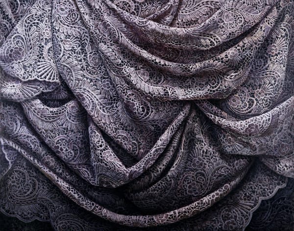 Leeah Joo Parrhasius No. 26, Steel, 2022 Oil on canvas 32 x 40 in 81.3 x 101.6 cm Unique