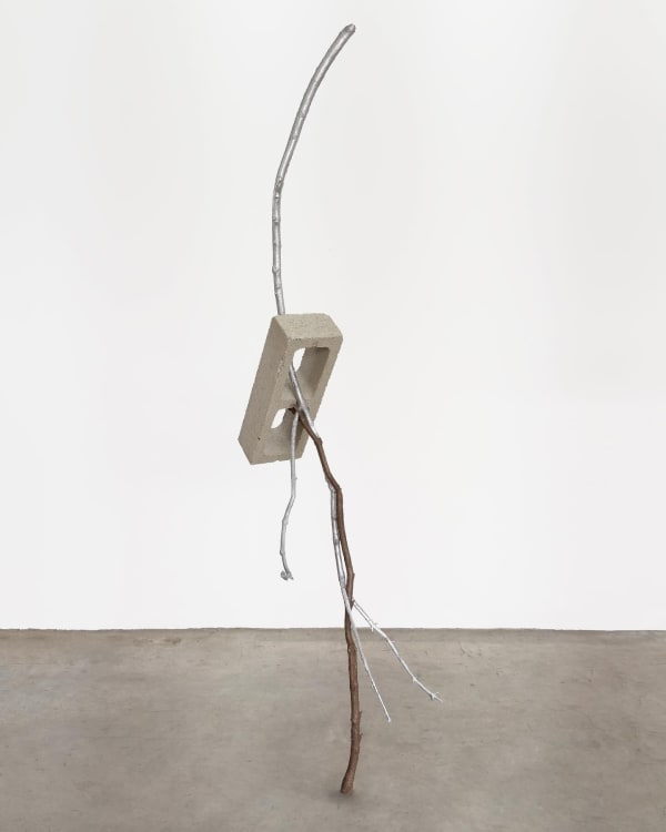 Andrew Orloski Tether, 2023 Cast bronze, aluminum and concrete 64.5 x 28 x 18 in 164 x 71 x 46 cm Unique