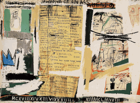 Jean-Michel Basquiat Jawbone Of An Ass, 1982 Screen print 42 1/2 x 60 in 108 x 152.4 cm Edition of 85 plus 15 AP