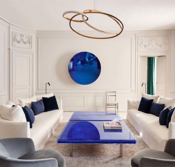 Double Table Bleue