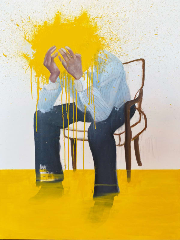 Sage Barnes Consumed, 2022 Acrylic and aerosol on canvas 36 x 48 in 91.4 x 121.9 cm Unique