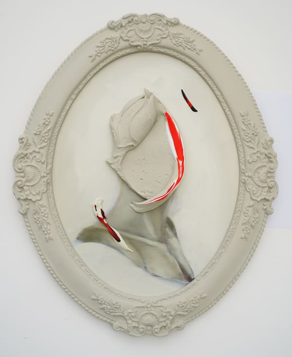Fabio La Fauci That Little Guilty Pleasure, 2023 Oil and acrylic on panel 19 x 16 in 49 x 40 cm Unique