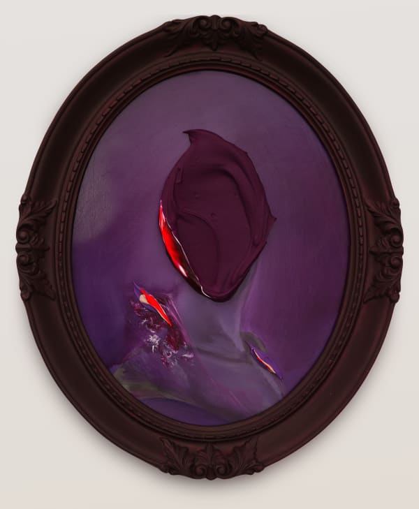 Fabio La Fauci Purple Thoughts, 2023 Oil and acrylic on panel 24 x 20 in 61 x 51 cm Unique