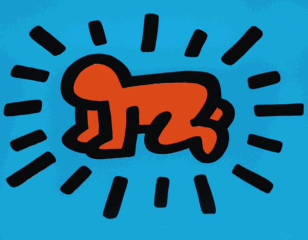 Keith Haring Radiant Baby, from Icons (Littmann PP. 170 - 171), 1990 Silkscreen with embossment 21 x 25 in 53.3 x 63.5 cm Edition of 250