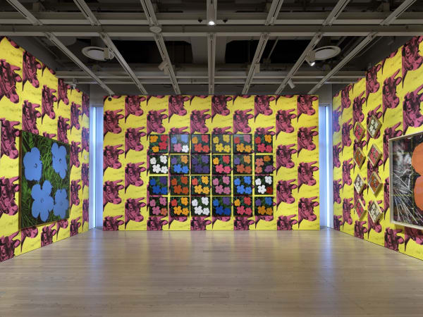 Andy Warhol Flowers and Cow Wallpaper Whitney Museum, New York