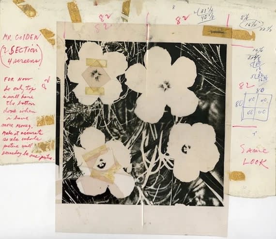 Andy Warhol Flowers Working materials